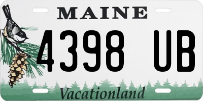 ME license plate 4398UB