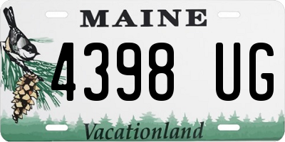 ME license plate 4398UG