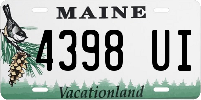 ME license plate 4398UI