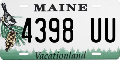 ME license plate 4398UU