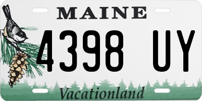 ME license plate 4398UY