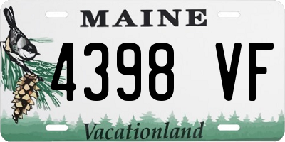 ME license plate 4398VF