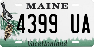 ME license plate 4399UA