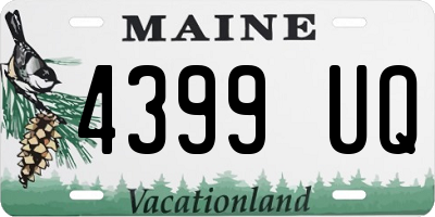 ME license plate 4399UQ
