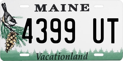 ME license plate 4399UT