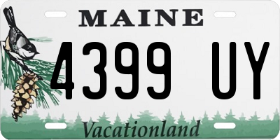 ME license plate 4399UY