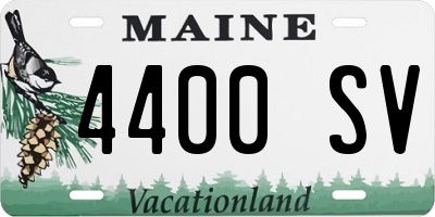 ME license plate 4400SV