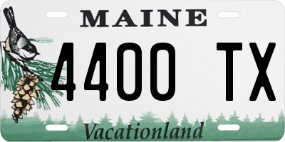 ME license plate 4400TX
