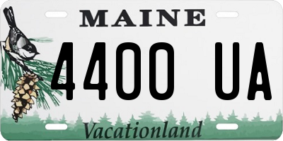 ME license plate 4400UA