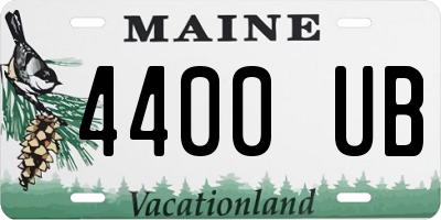 ME license plate 4400UB