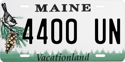 ME license plate 4400UN