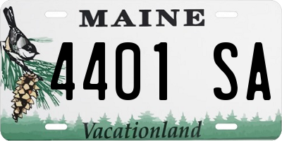 ME license plate 4401SA