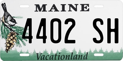 ME license plate 4402SH