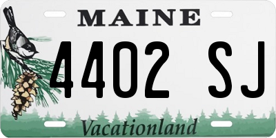 ME license plate 4402SJ