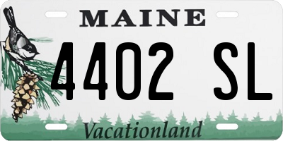 ME license plate 4402SL