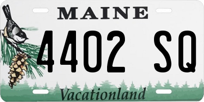 ME license plate 4402SQ