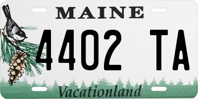 ME license plate 4402TA