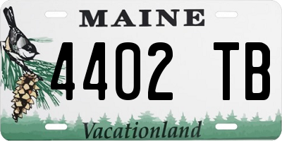 ME license plate 4402TB