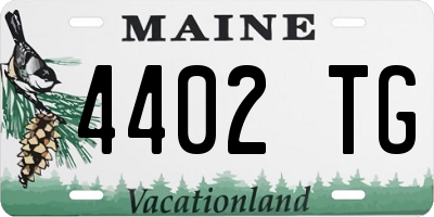 ME license plate 4402TG
