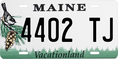 ME license plate 4402TJ