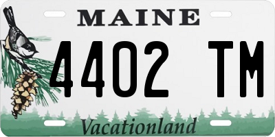 ME license plate 4402TM