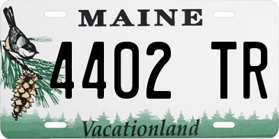 ME license plate 4402TR