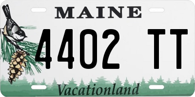 ME license plate 4402TT