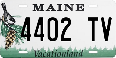 ME license plate 4402TV