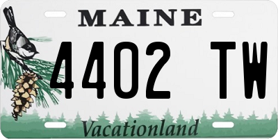 ME license plate 4402TW