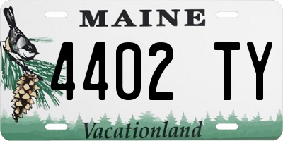 ME license plate 4402TY