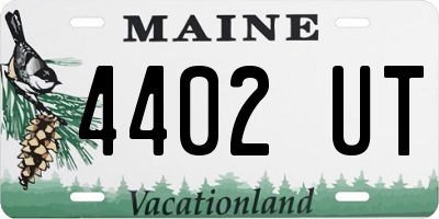 ME license plate 4402UT