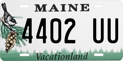ME license plate 4402UU