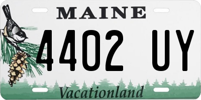 ME license plate 4402UY