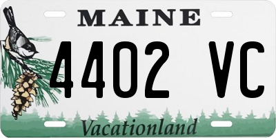 ME license plate 4402VC