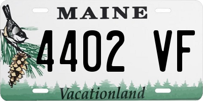 ME license plate 4402VF