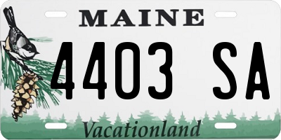 ME license plate 4403SA