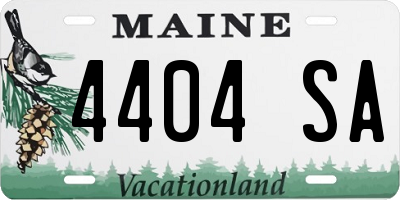 ME license plate 4404SA