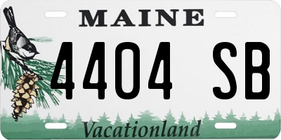 ME license plate 4404SB