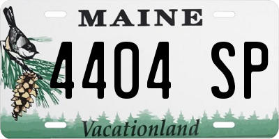 ME license plate 4404SP