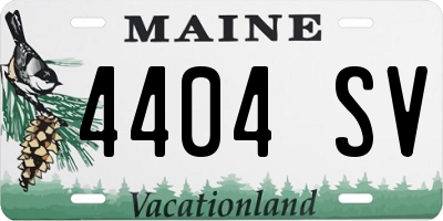 ME license plate 4404SV