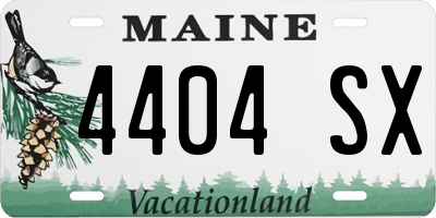 ME license plate 4404SX