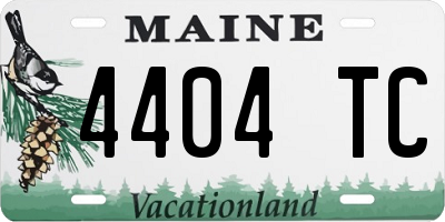 ME license plate 4404TC