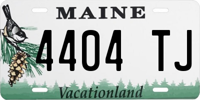 ME license plate 4404TJ