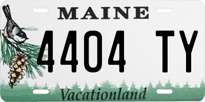 ME license plate 4404TY