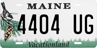 ME license plate 4404UG