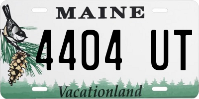 ME license plate 4404UT