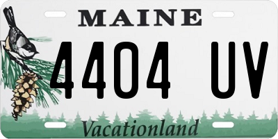 ME license plate 4404UV