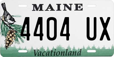 ME license plate 4404UX