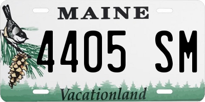 ME license plate 4405SM