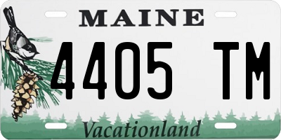 ME license plate 4405TM